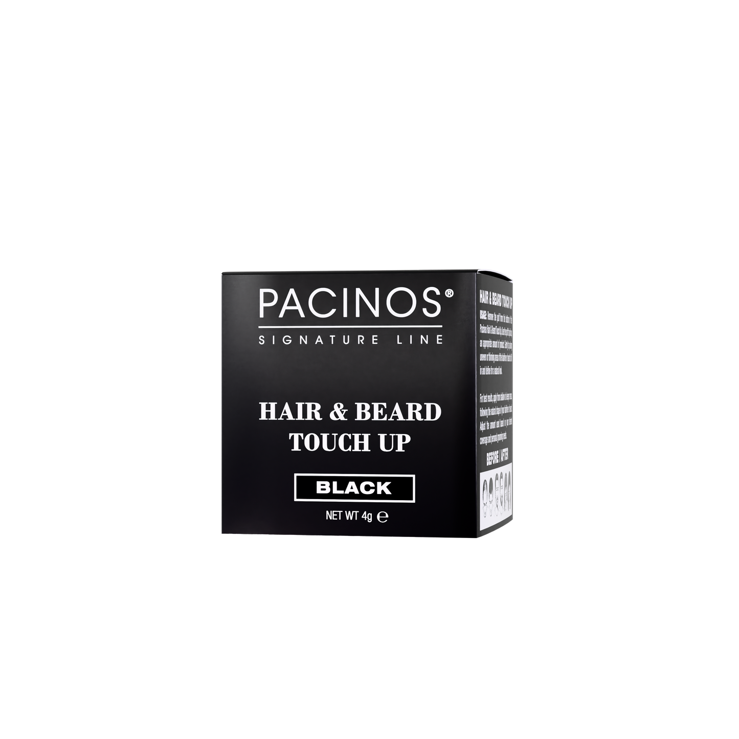 Hair & Beard Touch Up Powder – Instantly Covers Gray Hair, Bald Spots & Patchy Beards – Water-Resistant, Natural Finish – Black – 4g Color Kit Haircare