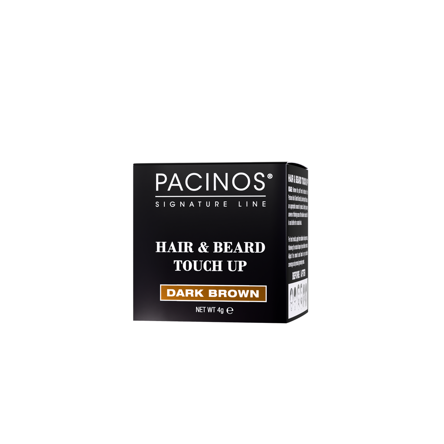Hair & Beard Touch Up Powder – Instantly Covers Gray Hair, Bald Spots & Patchy Beards – Water-Resistant, Natural Finish – Black – 4g Color Kit Haircare