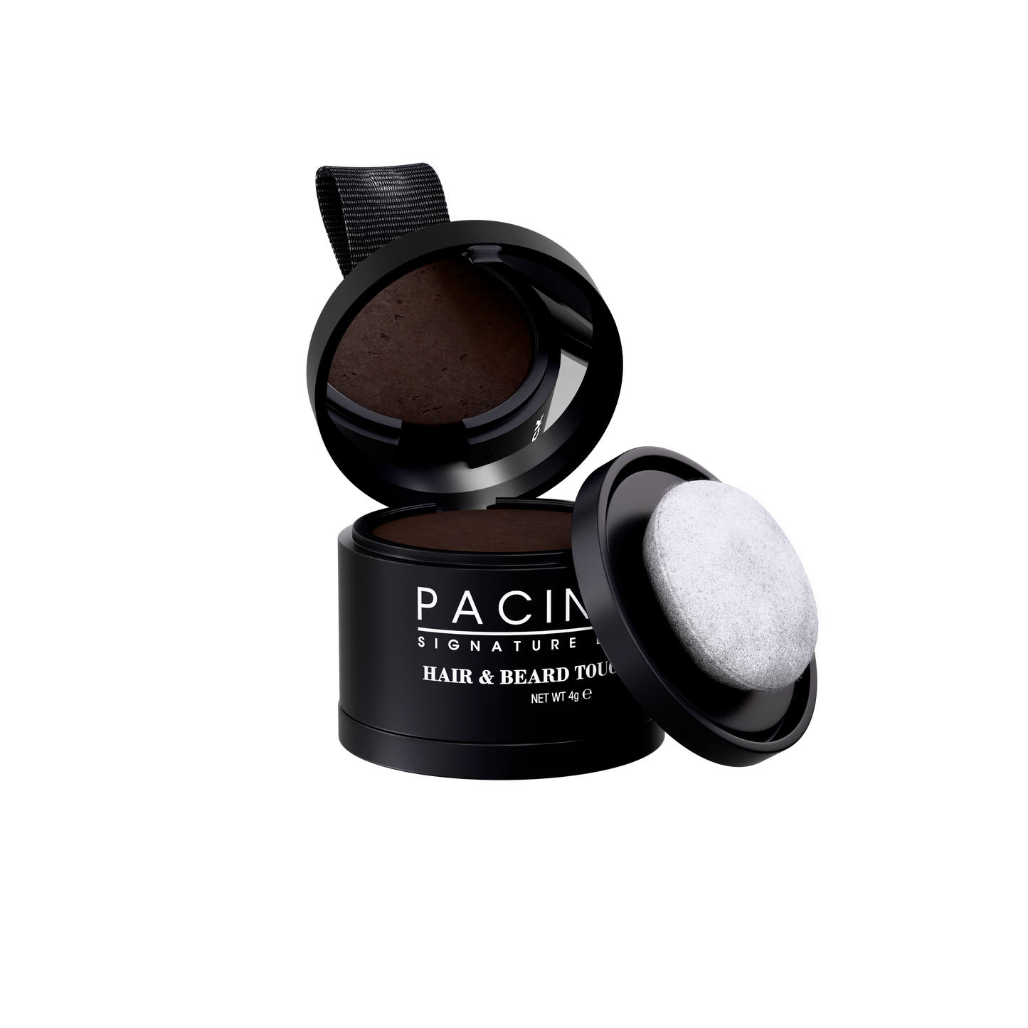 Hair & Beard Touch Up Powder – Instantly Covers Gray Hair, Bald Spots & Patchy Beards – Water-Resistant, Natural Finish – Black – 4g Color Kit Haircare
