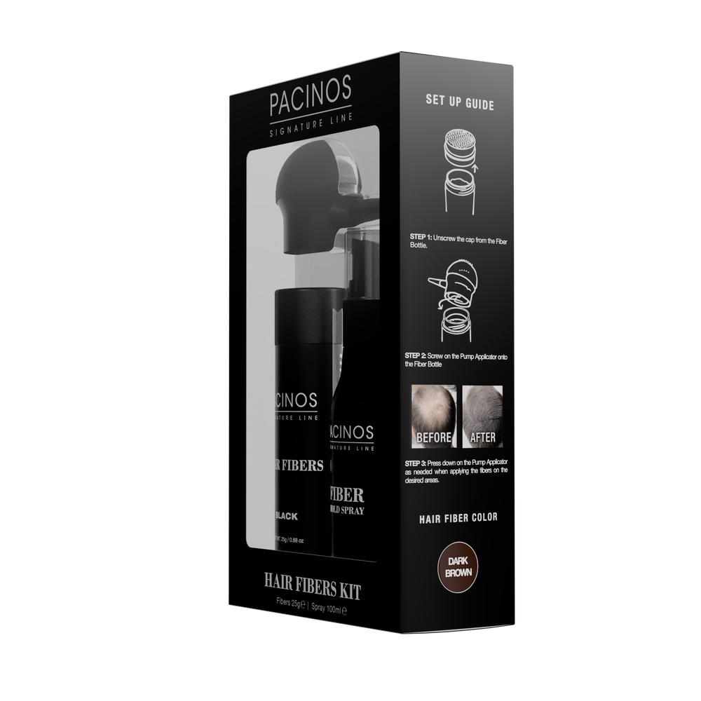Hair Fiber Kit with Fiber Hold Spray - Instantly Cover Thinning Hair & Bald Spots with Natural Finish - Haircare