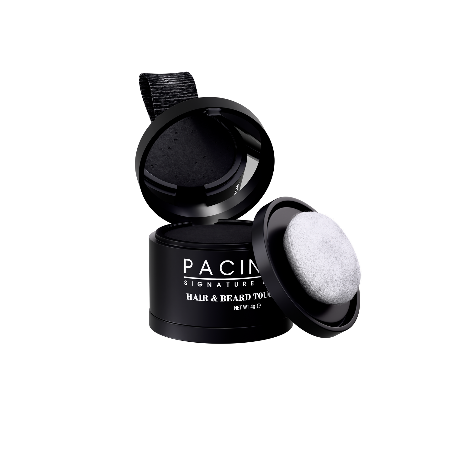 Hair & Beard Touch Up Powder – Instantly Covers Gray Hair, Bald Spots & Patchy Beards – Water-Resistant, Natural Finish – Black – 4g Color Kit Haircare