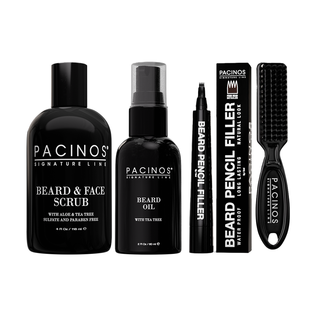 Paket: Bartstift + Pinsel, Öl, Peeling