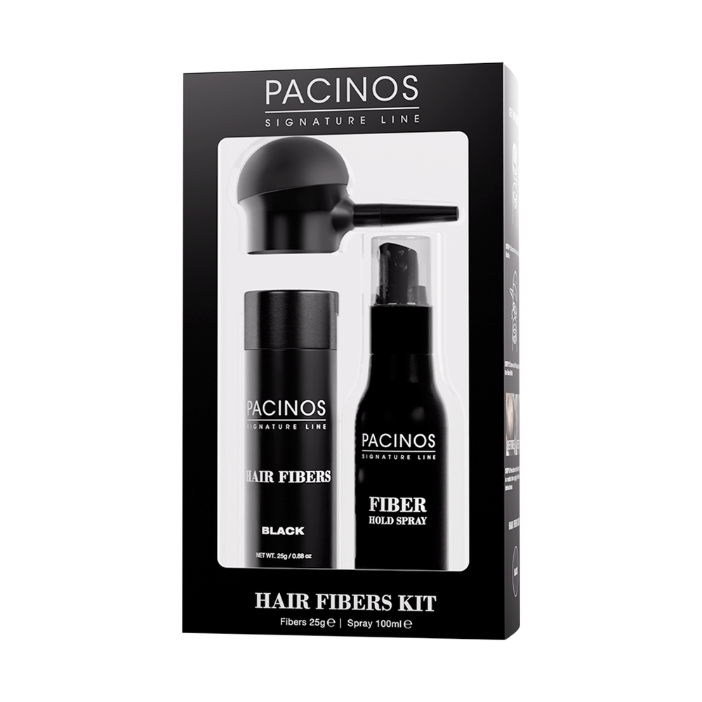 Hair Fiber Kit with Fiber Hold Spray - Instantly Cover Thinning Hair & Bald Spots with Natural Finish - Haircare