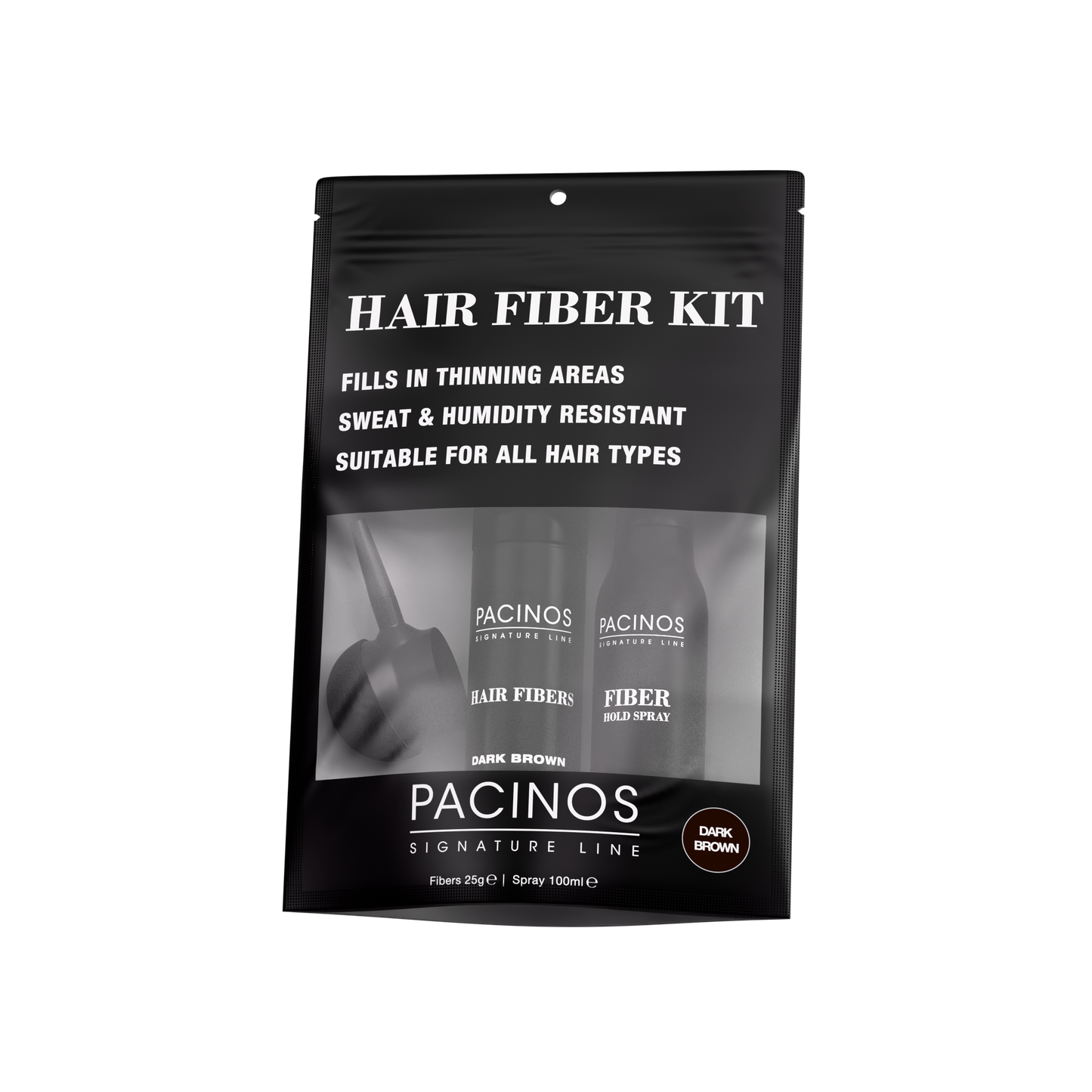 Hair Fiber Kit with Fiber Hold Spray - Instantly Cover Thinning Hair & Bald Spots with Natural Finish - Haircare