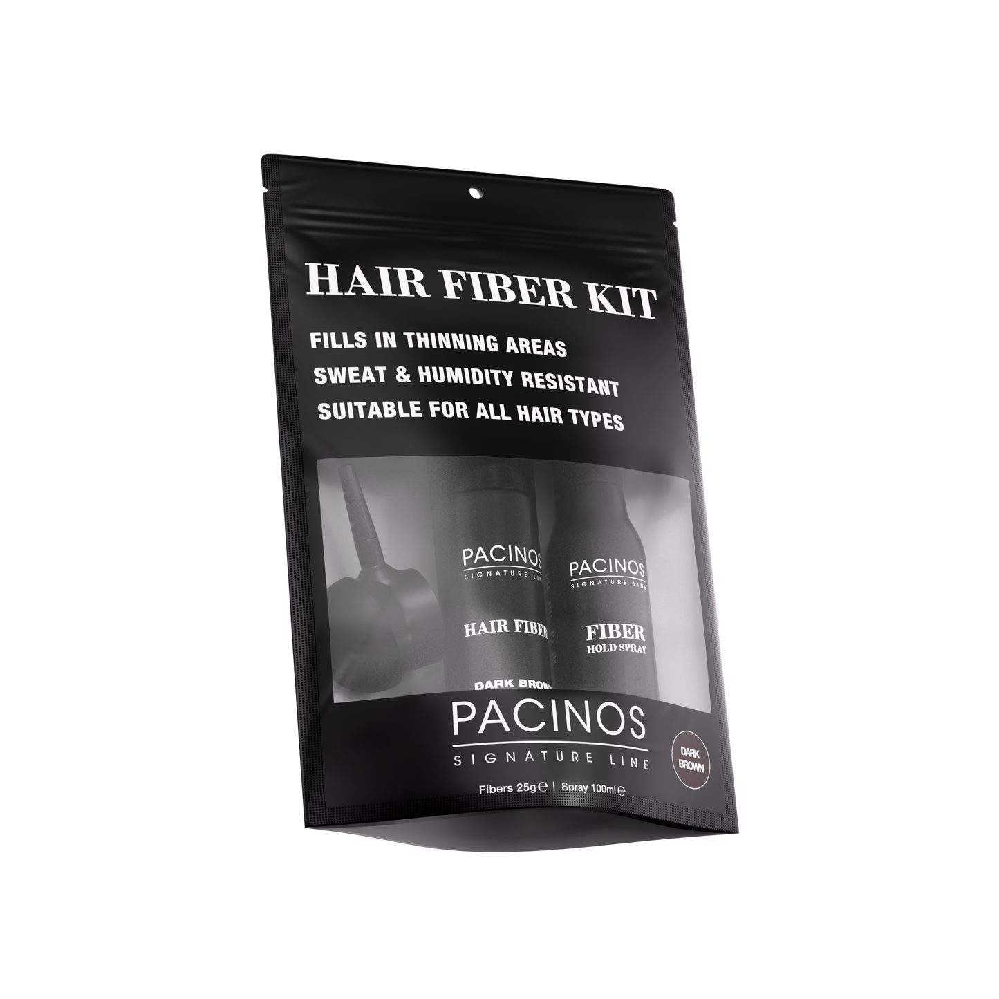 Hair Fiber Kit with Fiber Hold Spray - Instantly Cover Thinning Hair & Bald Spots with Natural Finish - Haircare