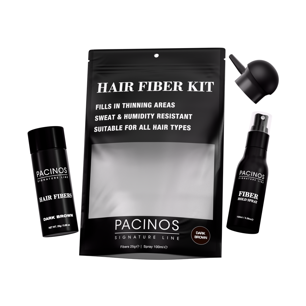 Hair Fiber Kit with Fiber Hold Spray - Instantly Cover Thinning Hair & Bald Spots with Natural Finish - Haircare