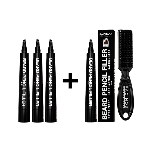 3 remplisseurs de crayons à barbe + 1 remplisseur de crayons à barbe et une brosse gratuits