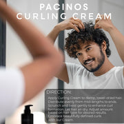 Shiny and Bouncy Curls - Pacinos Curling Cream: Lightweight Hold, Frizz Control, and Enhanced Definition for Radiant Curls