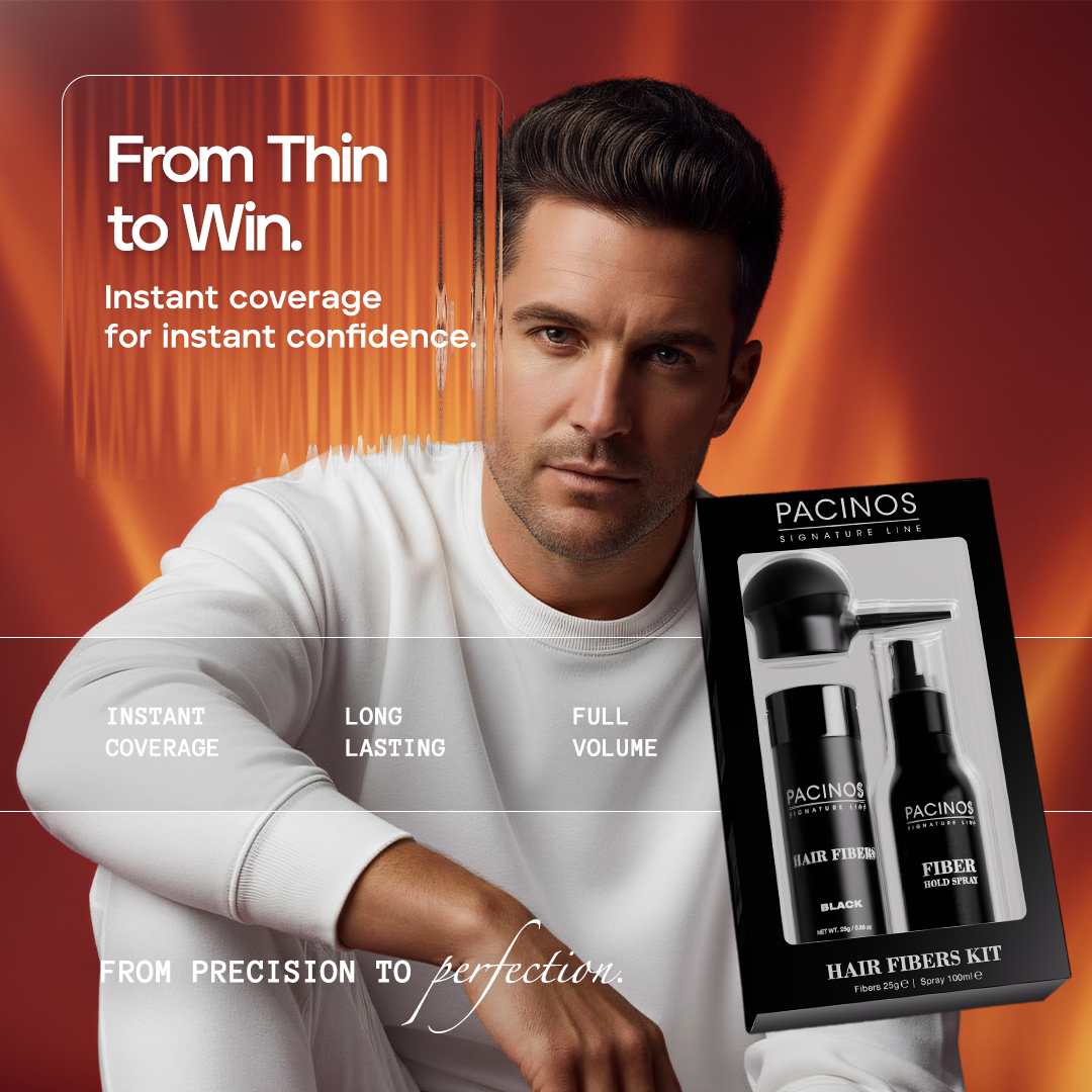 Hair Fiber Kit with Fiber Hold Spray - Instantly Cover Thinning Hair & Bald Spots with Natural Finish - Haircare