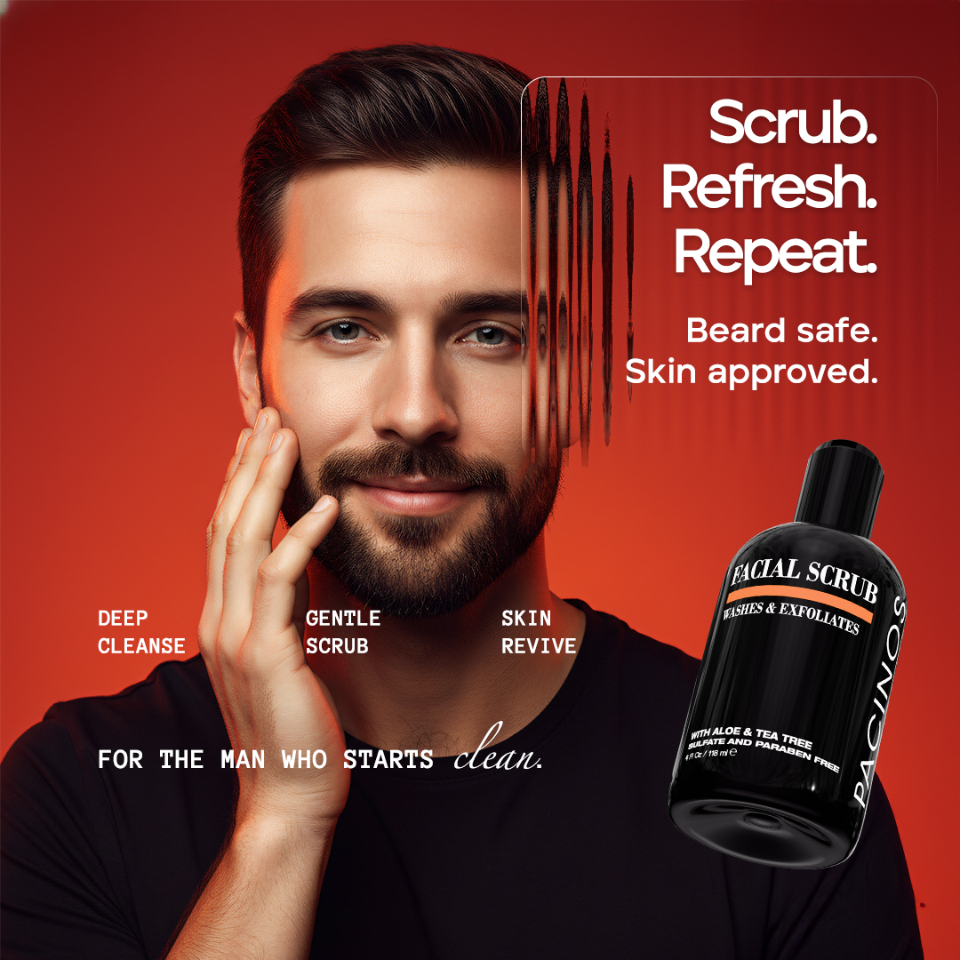 Nettoyant exfoliant pour barbe et visage