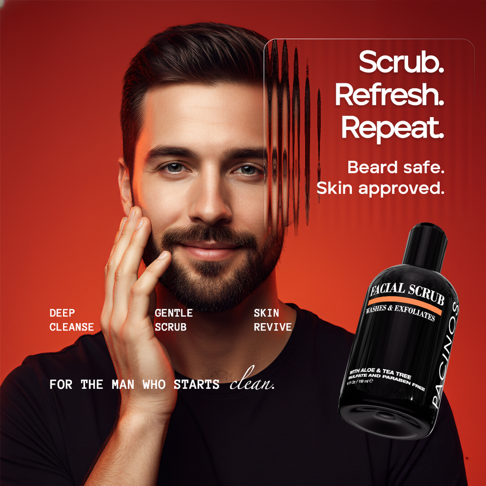 Nettoyant exfoliant pour barbe et visage