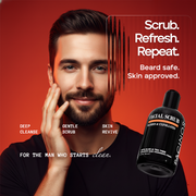 Nettoyant exfoliant pour barbe et visage