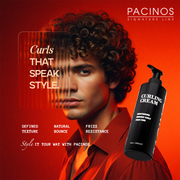 Shiny and Bouncy Curls - Pacinos Curling Cream: Lightweight Hold, Frizz Control, and Enhanced Definition for Radiant Curls
