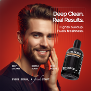 Nettoyant exfoliant pour barbe et visage