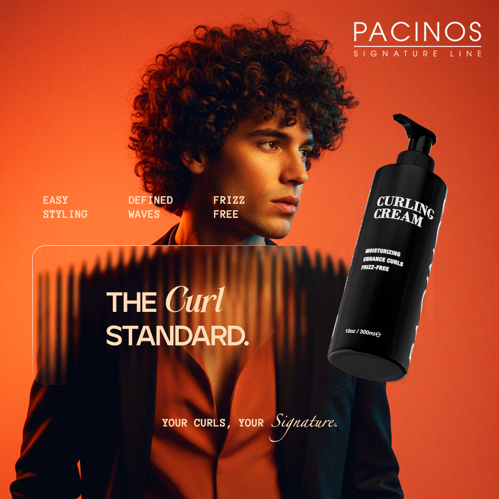 Shiny and Bouncy Curls - Pacinos Curling Cream: Lightweight Hold, Frizz Control, and Enhanced Definition for Radiant Curls