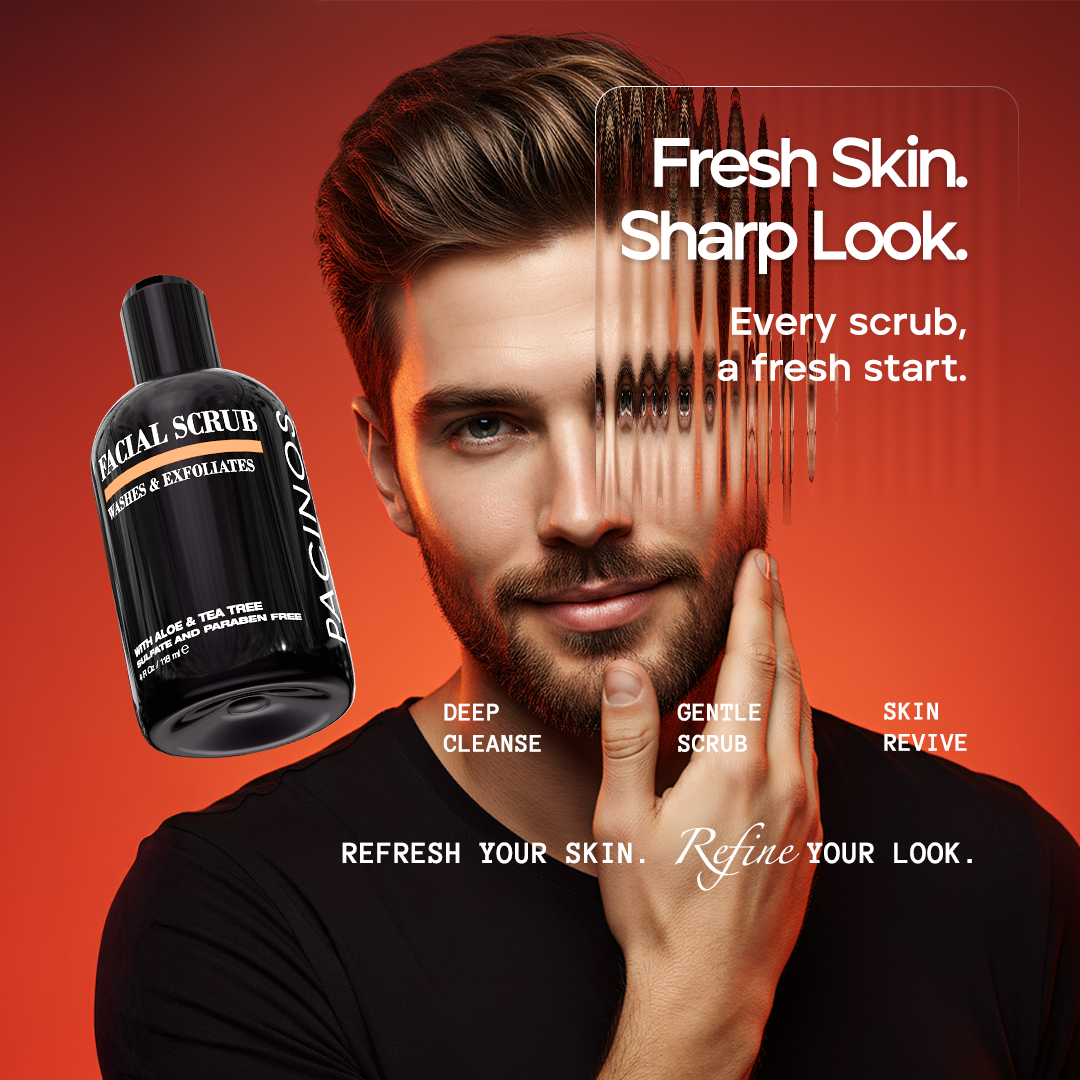 Nettoyant exfoliant pour barbe et visage