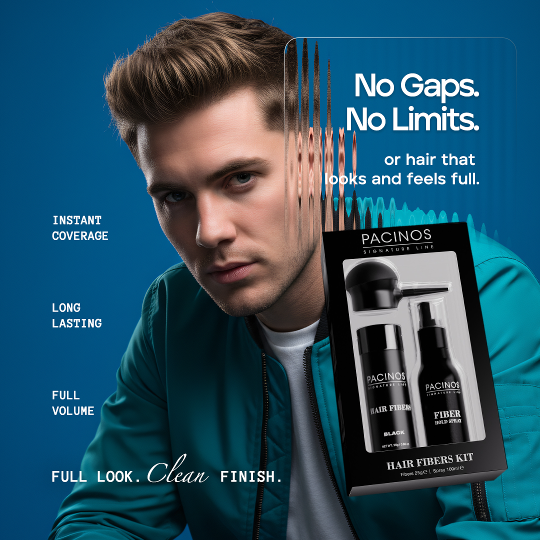 Hair Fiber Kit with Fiber Hold Spray - Instantly Cover Thinning Hair & Bald Spots with Natural Finish - Haircare