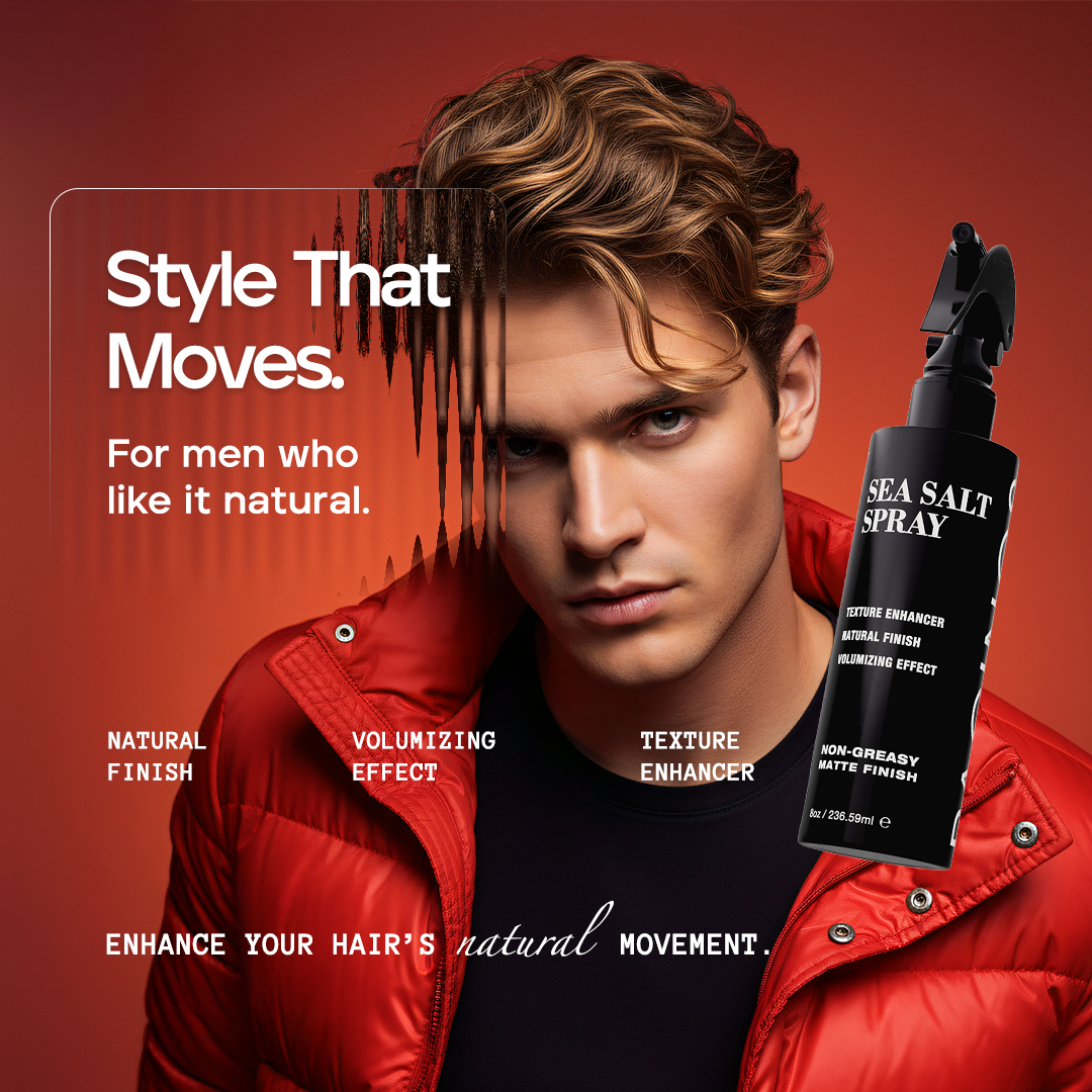 Pacinos Sea Salt Texture Spray for Both Men and Women, Natural Thick and Textured Hair Look With Matte Finish, Paraben Free  8oz -