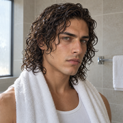 Fresh towel-dried curls after Pacinos Curl Hydrating Shampoo