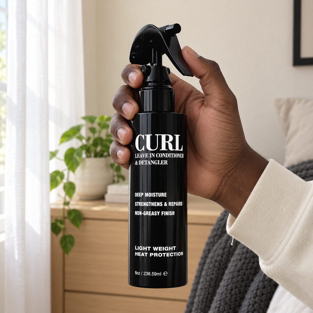 Pacinos Curl Leave In Conditioner and Detangler 8 oz in hand