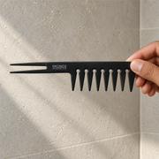 Pacinos Texturizing Spike Comb in hand