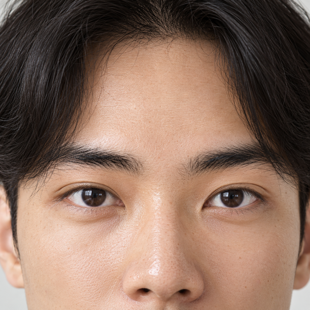 Smooth under-eye area
