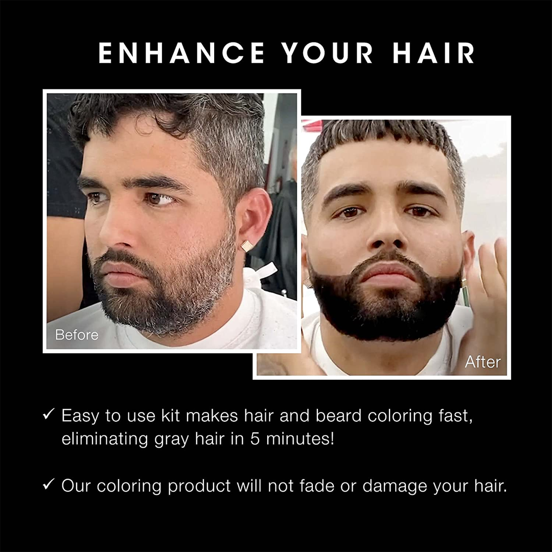 Kit de coloration cheveux et barbe - Noir