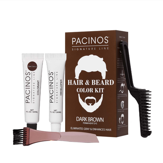 Kit de coloration cheveux et barbe - Châtain foncé