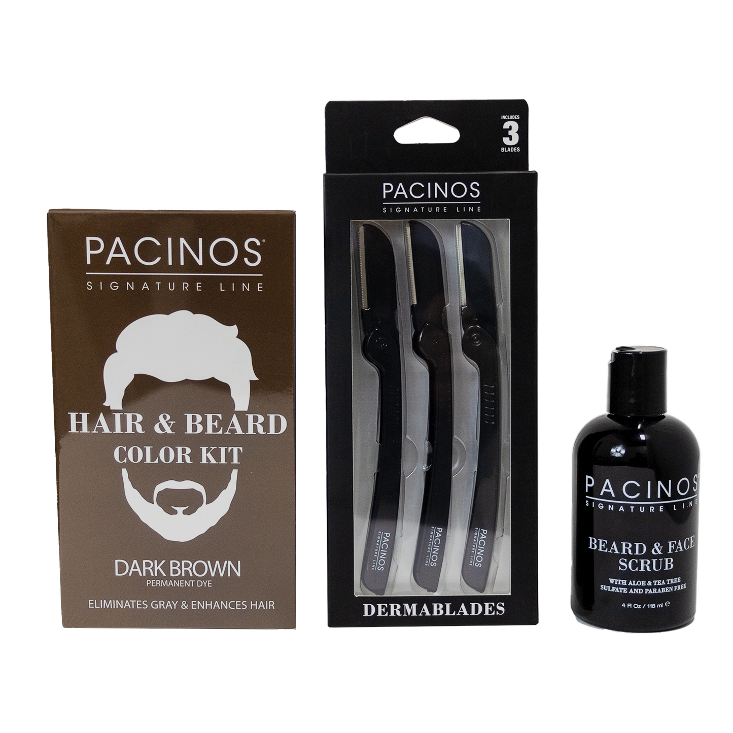 BUNDLE- Hair & Beard Color Kit + Dermablade + Beard Face Scrub