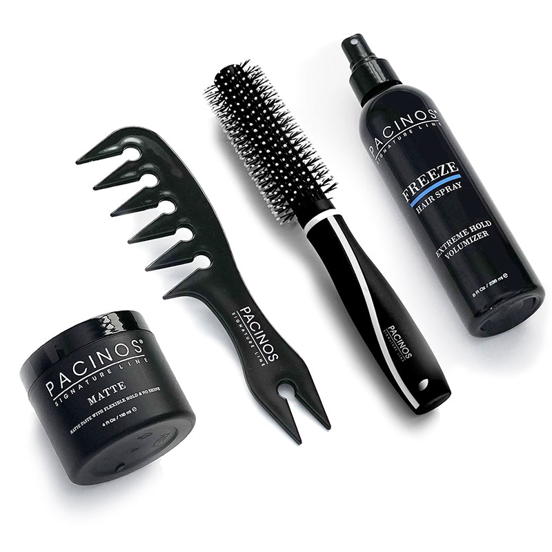 Matte + Wide Tooth Comb + Round Tip Brush + Freeze